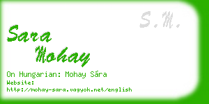 sara mohay business card
